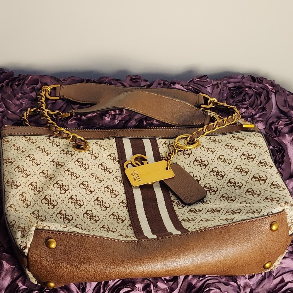 Guess Shoulder Bag Beige Vintage Y2K